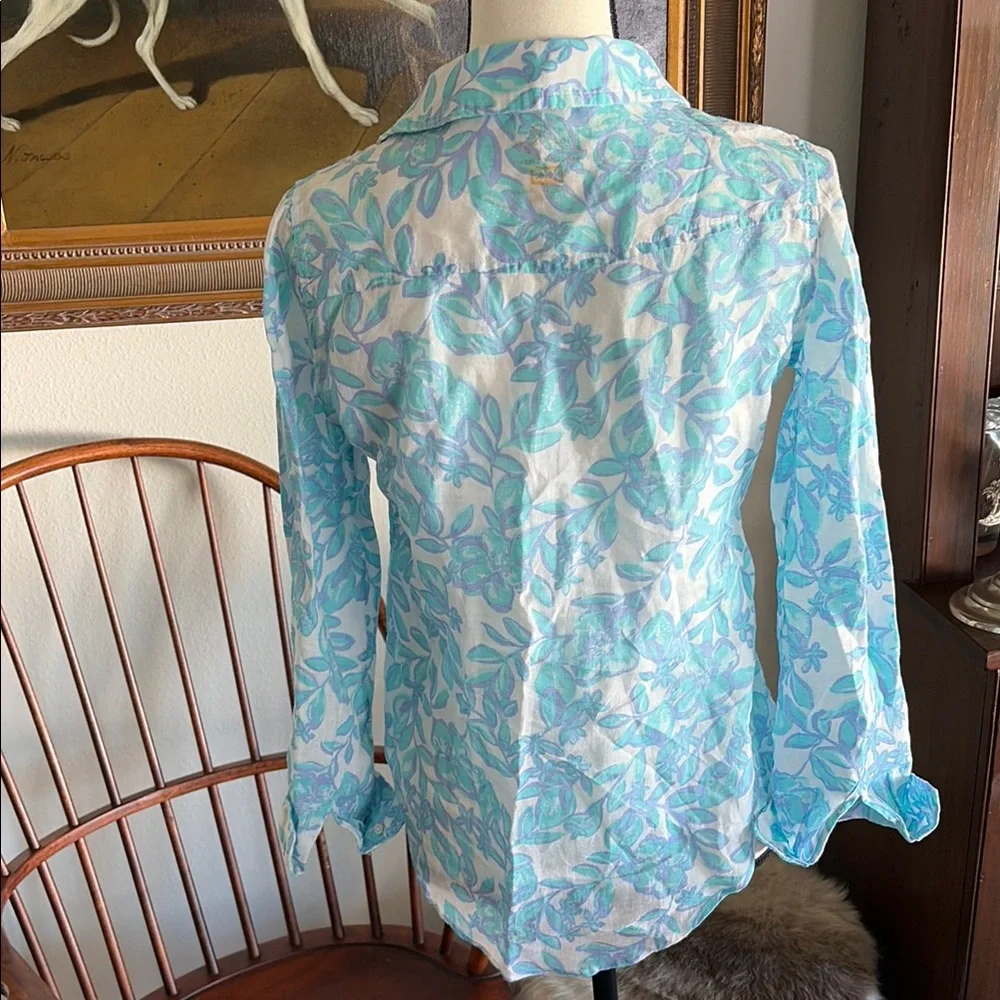 Lilly Pulitzer sea coast linen floral XXS - Picture 5 of 9